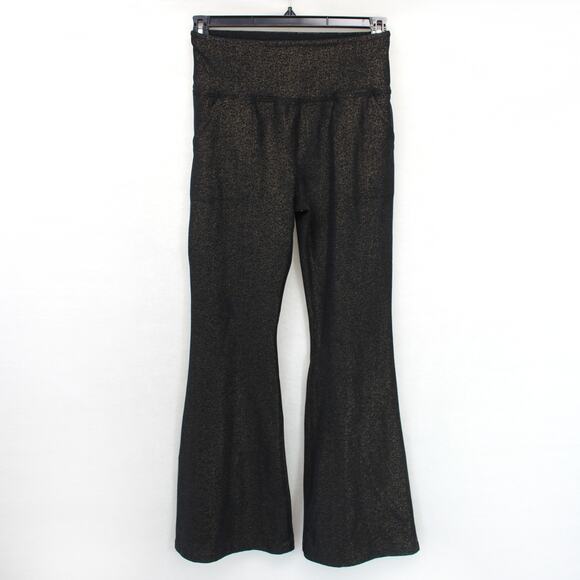 Beyond Yoga Slim Ankle Pants Spandex Stretch Sport Black Shine Large Pockets - Picture 1 of 7